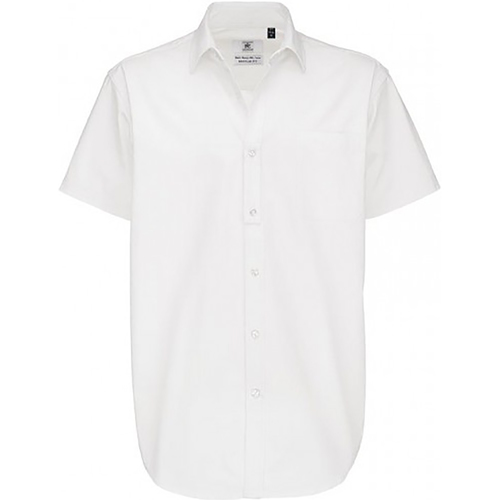Abbigliamento Uomo Camicie maniche corte B And C Sharp Bianco