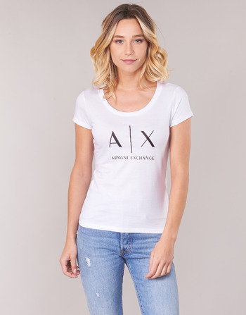 Abbigliamento Donna T-shirt maniche corte Armani Exchange HELIAK Bianco