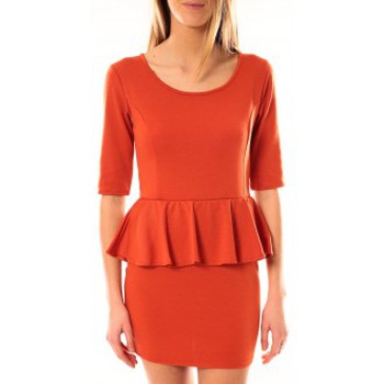 Abbigliamento Donna Vestiti Tcqb Robe Moda Fashion Orange Arancio