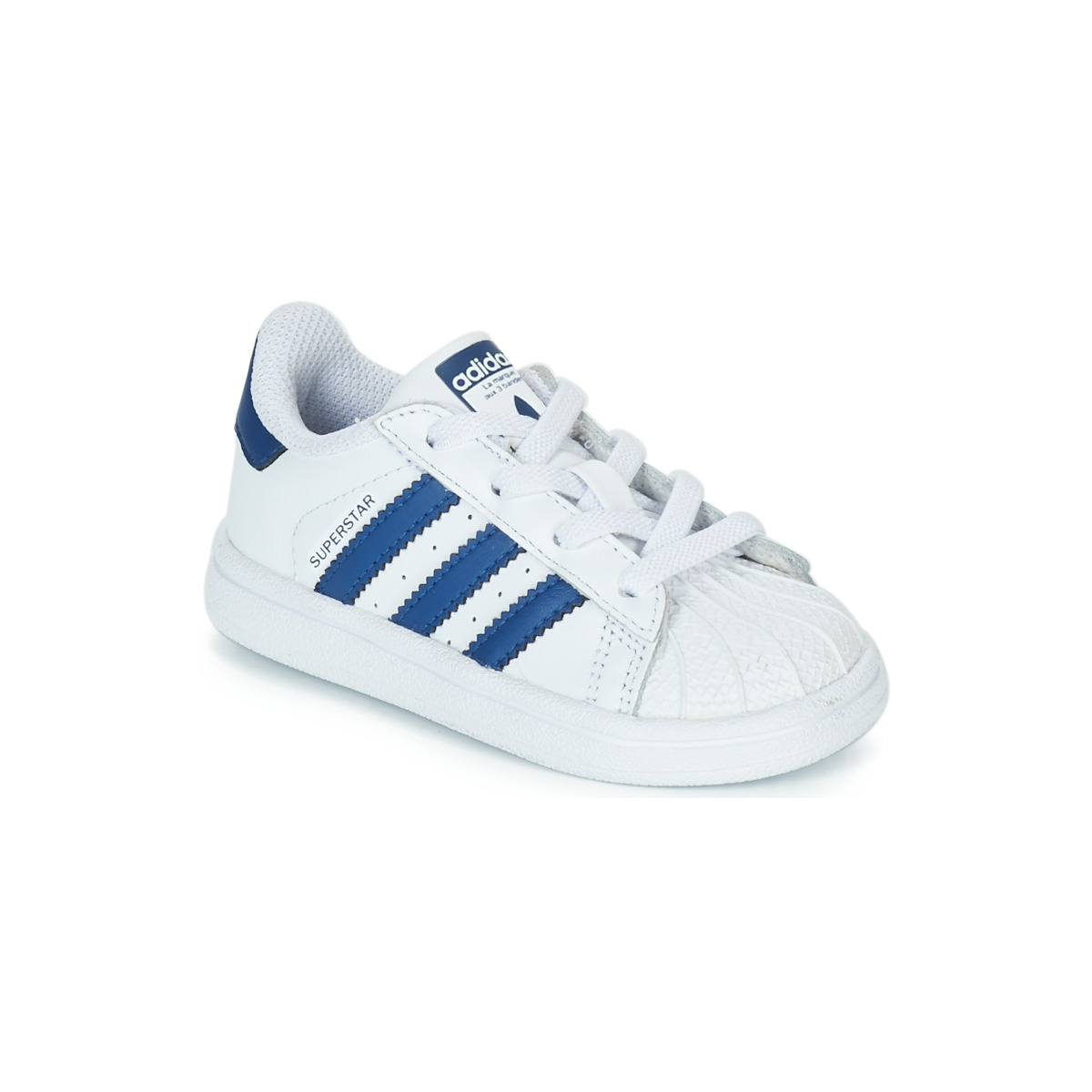 Scarpe Unisex bambino Sneakers basse adidas Originals SUPERSTAR EL Bianco / Blu