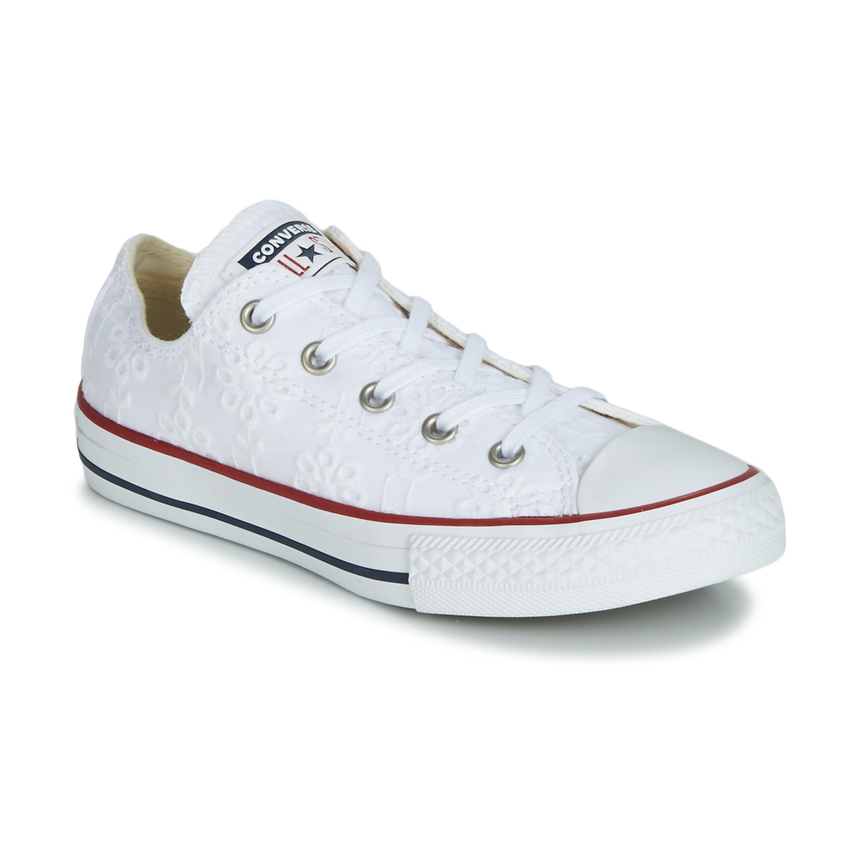 Scarpe Bambina Sneakers basse Converse CHUCK TAYLOR ALL STAR BROADERIE ANGLIAS OX Bianco