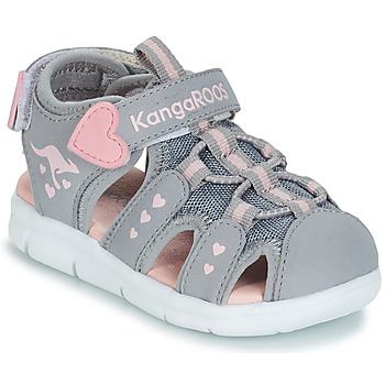 Scarpe Bambina Sandali sport Kangaroos K-MINI Grigio / Rosa