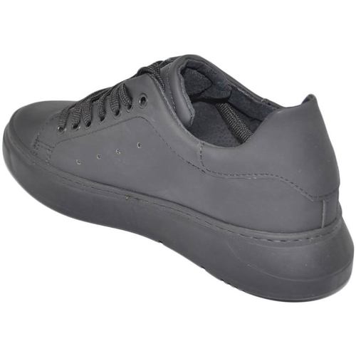 Scarpe Uomo Sneakers basse Malu Shoes Sneakers scarpe uomo bassa nero made in italy tomaia in gommato Nero