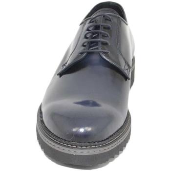 Scarpe Uomo Derby Malu Shoes SCARPE UOMO STRINGATE LISCIO ABRASIVATO BLU MADE IN ITALY FONDO Blu