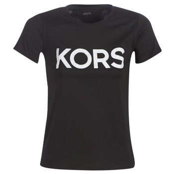 Abbigliamento Donna T-shirt maniche corte MICHAEL Michael Kors KORS GRAPHC SS TSHIRT Nero / Argento