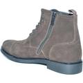 Image of Stivali Malu Shoes Anfibio vintage in vera pelle camoscio marrone spazzolato fondo