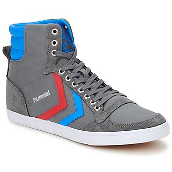 Scarpe Sneakers alte Hummel TEN STAR HIGH CANVAS Grigio / Blu / Rosso