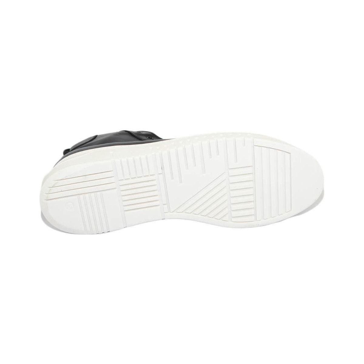 Scarpe Uomo Sneakers alte Malu Shoes SNEAKERS UOMO ALTA IN VERA PELLE VITELLO NERO IMPERMEABILE FOND Nero