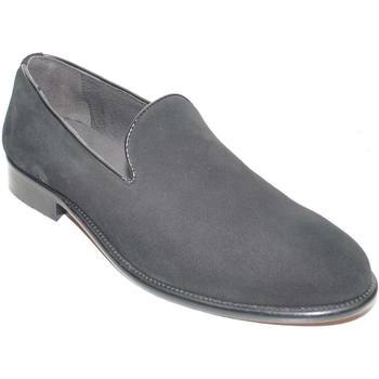 Image of Scarpe Malu Shoes Scarpe Mocassino uomo slip on classico in vero camoscio nero a pelo ra