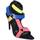Scarpe Donna Sandali Malu Shoes Sandalo donna colorato a punta con fibbie colorate rosa giallo Nero