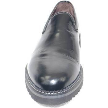 Image of Scarpe Malu Shoes Scarpe Scarpe uomo mocassino pelle nero lucido abrasivato fondo righo