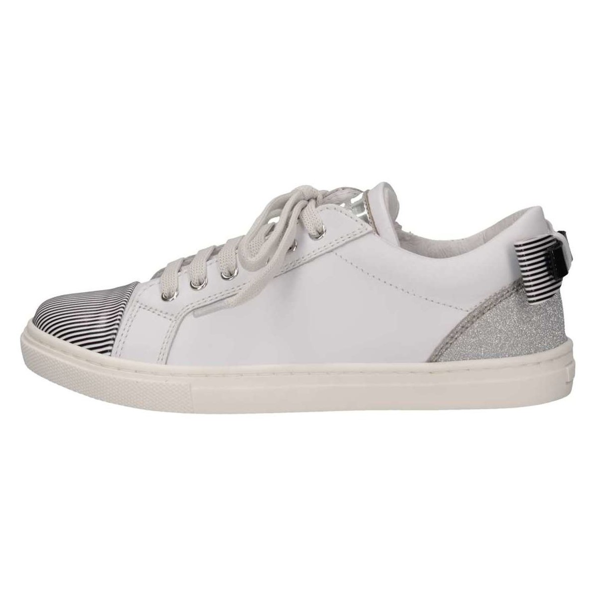 Scarpe Bambina Sneakers basse Romagnoli 3720-126 BIA/ARG/NE Sneakers Bambina Bianco/argento Multicolore