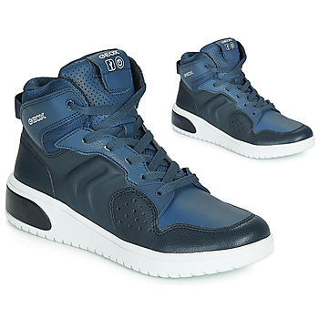 Scarpe Bambino Sneakers alte Geox J XLED BOY Blu