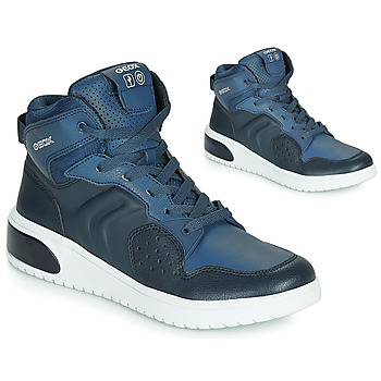 Scarpe Bambino Sneakers alte Geox J XLED BOY Blu