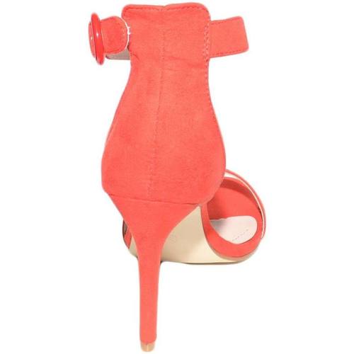Scarpe Donna Sandali Malu Shoes Sandalo donna camoscio rosso tacco a spillo linea basic con pla Rosso