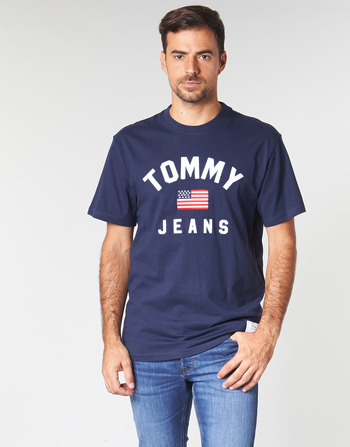 Abbigliamento Uomo T-shirt maniche corte Tommy Jeans TJM USA FLAG TEE Marine