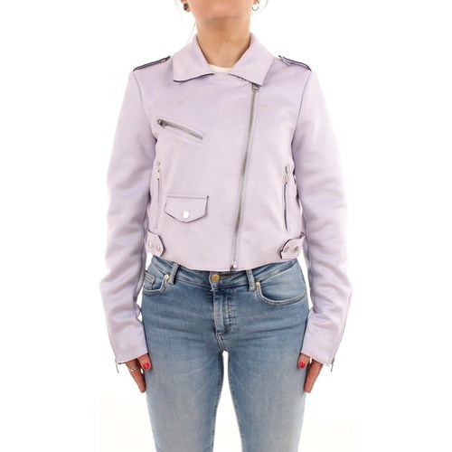 Abbigliamento Donna Giacca in cuoio / simil cuoio Only 15167862-SHERRY-CROPPED-BONDED Viola