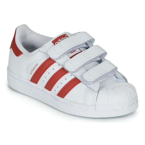 adidas Originals SUPERSTAR CF C Bianco / Rosso - Scarpe Sneakers basse  Bambino 46,46 €