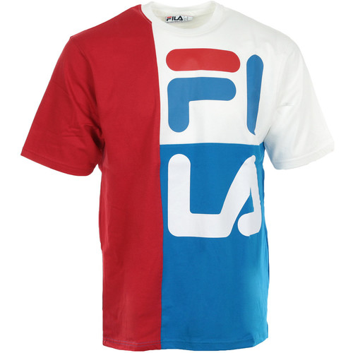 Abbigliamento Uomo T-shirt maniche corte Fila Indo Colour Block Fit Tee Blu