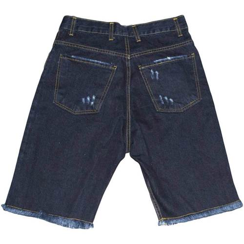 Abbigliamento Uomo Shorts / Bermuda Made In Italia Pantaloncino jeans shorts da uomo man moda giovane denim strapp Multicolore