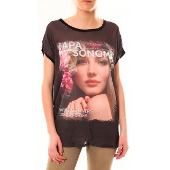 Abbigliamento Donna T-shirt maniche corte By La Vitrine Tee-shirt T03 Noir Nero
