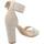 Scarpe Donna Sandali Malu Shoes Sandalo donna beige tortora con cinturino alla caviglia e tacco Beige