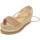 Scarpe Donna Tronchetti Malu Shoes Zeppa donna oro rosa comoda fondo in spago bicolore e allacciat Oro