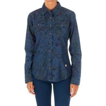 Abbigliamento Donna T-shirts a maniche lunghe Met 10DCL0058-D484 Blu