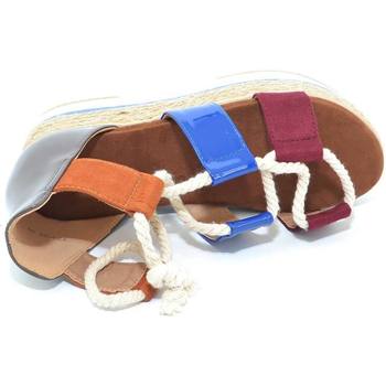 Image of Tronchetti Malu Shoes Scarpe Sandalo basso colorato donna espadrillas con para in gomma alta
