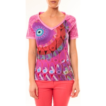 Abbigliamento Donna T-shirt maniche corte Desigual T-Shirt Sunrise 52T25G1 Rose Rosa