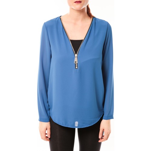 Abbigliamento Donna Camicie Vera & Lucy Chemisier Simple Bleu Blu