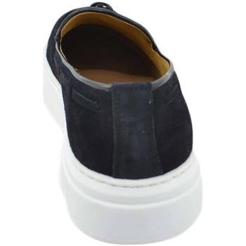 Image of Scarpe Malu Shoes Scarpe Mocassini uomo slip on classico sportivo in vera pelle blu nott