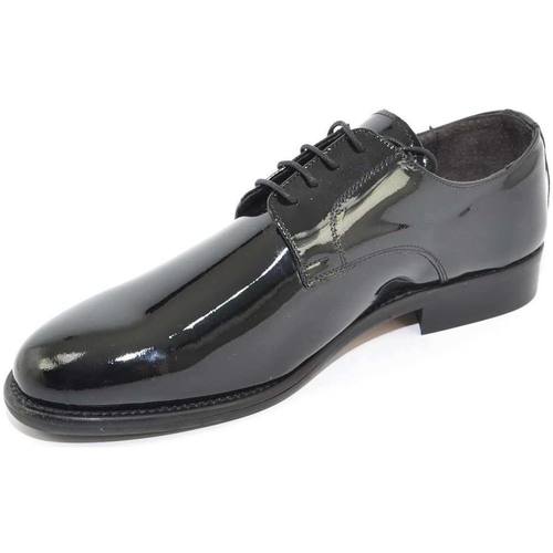 Scarpe Uomo Derby & Richelieu Malu Shoes Scarpe eleganti liscie nero in vernice vera pelle made in italy Nero