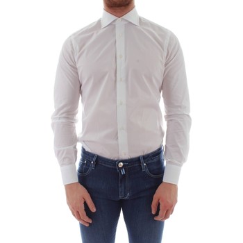 Abbigliamento Uomo Camicie maniche lunghe Borriello 1401 Bianco