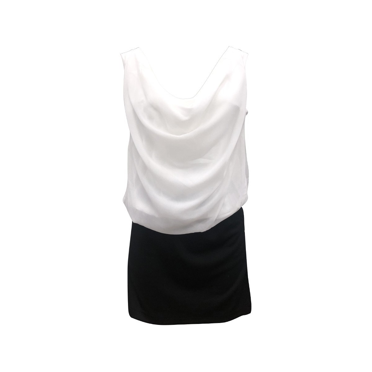 Abbigliamento Donna Vestiti By La Vitrine Robe Noir Blanc Coco Giulia 0Y-019 Nero