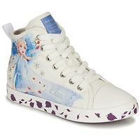 Scarpe Bambina Sneakers alte Geox JR CIAK GIRL Bianco / Blu