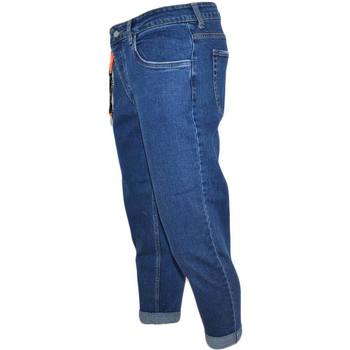 Abbigliamento Uomo Jeans Malu Shoes Jeans denim uomo skinny fit con effetto slavato Cinque tasche C BLU