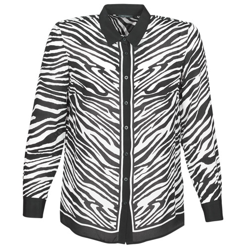 Abbigliamento Donna Camicie Ikks BQ12105-03 Nero / Bianco
