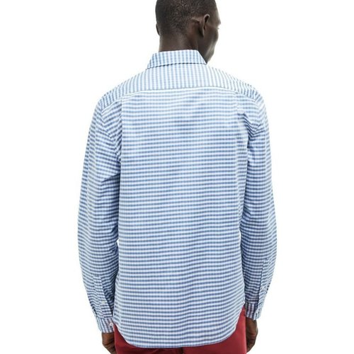 Abbigliamento Uomo Camicie maniche corte Lacoste Camicia Uomo Mini Quadretti Blu