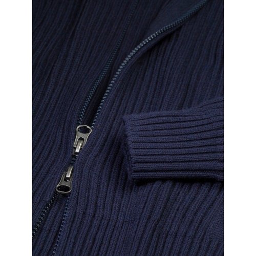 Abbigliamento Uomo Maglioni North Sails Maglione Uomo Fishermann Cotton/Wool Full Zip Blu