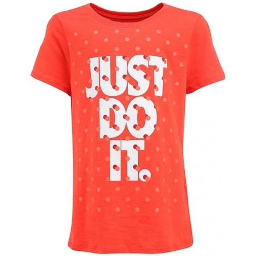 Abbigliamento Unisex bambino T-shirt maniche corte Nike T-Shirt Bambina Shadow Dot Rosso