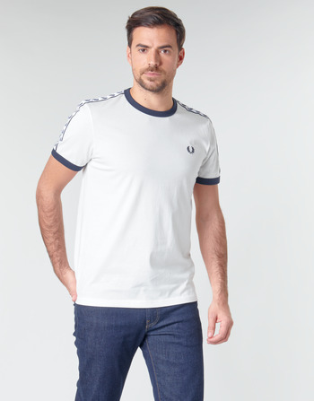Abbigliamento Uomo T-shirt maniche corte Fred Perry TAPED RINGER T-SHIRT Bianco
