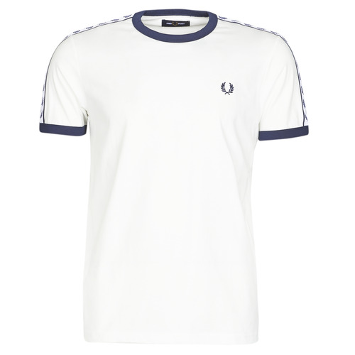 Abbigliamento Uomo T-shirt maniche corte Fred Perry TAPED RINGER T-SHIRT Bianco