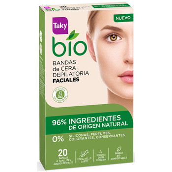Bellezza Donna Accessori per il corpo Taky Bio Natural 0% Bandas De Cera Faciales Depilatorias 