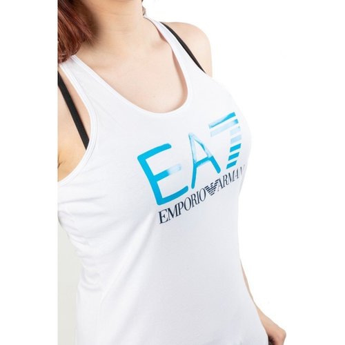 Abbigliamento Donna Top / T-shirt senza maniche Emporio Armani EA7 Canotta Donna Training Core Bianco