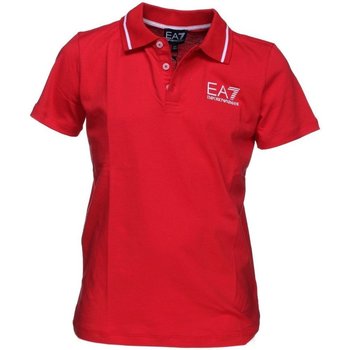 Abbigliamento Unisex bambino Polo maniche corte Emporio Armani EA7 Polo Junior Jersey Rosso