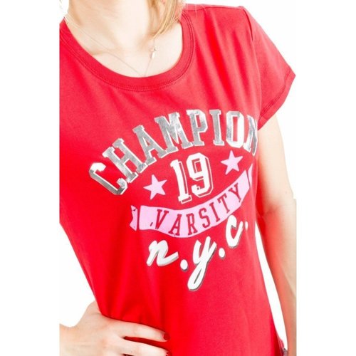 Abbigliamento Donna T-shirt maniche corte Champion T-Shirt Donna Athletic Graphic Rosso