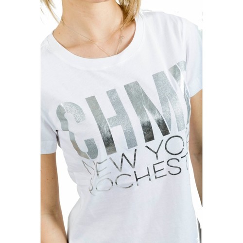 Abbigliamento Donna T-shirt maniche corte Champion T-Shirt Donna Scritta Bianco