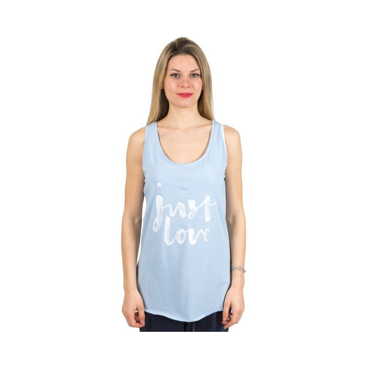 Abbigliamento Donna Top / T-shirt senza maniche Everlast Canotta donna Light Blu