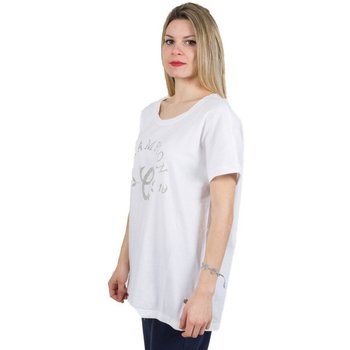 Abbigliamento Donna T-shirt maniche corte Champion T-Shirt Donna Stretch Strass Bianco